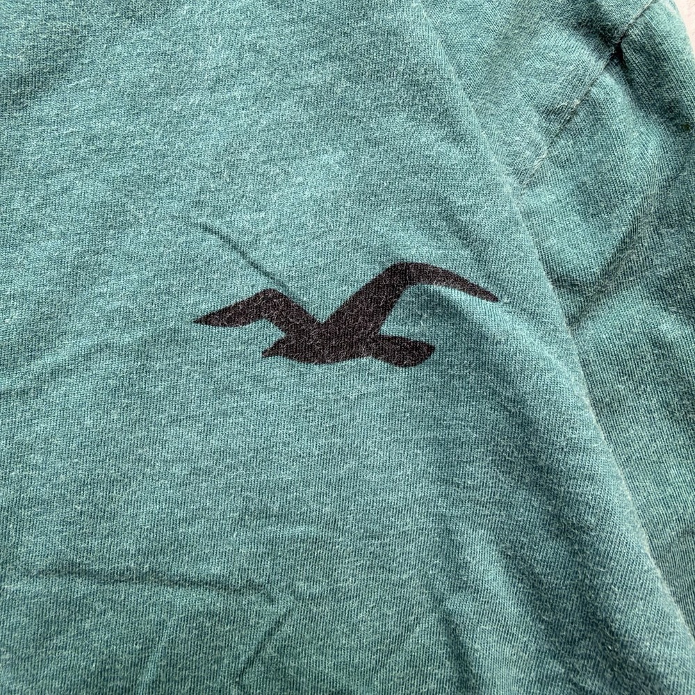 Hollister Shirt Mens XS Green Mountain Graphic Long Sleeve Cotton Crew Neck - Picture 6 of 9